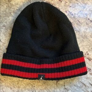 Jordan Kids Striped Black and Red Hat
